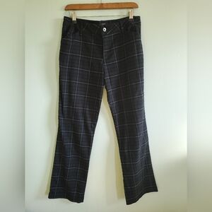 Lee Black Plaid Straight-Leg Pants
